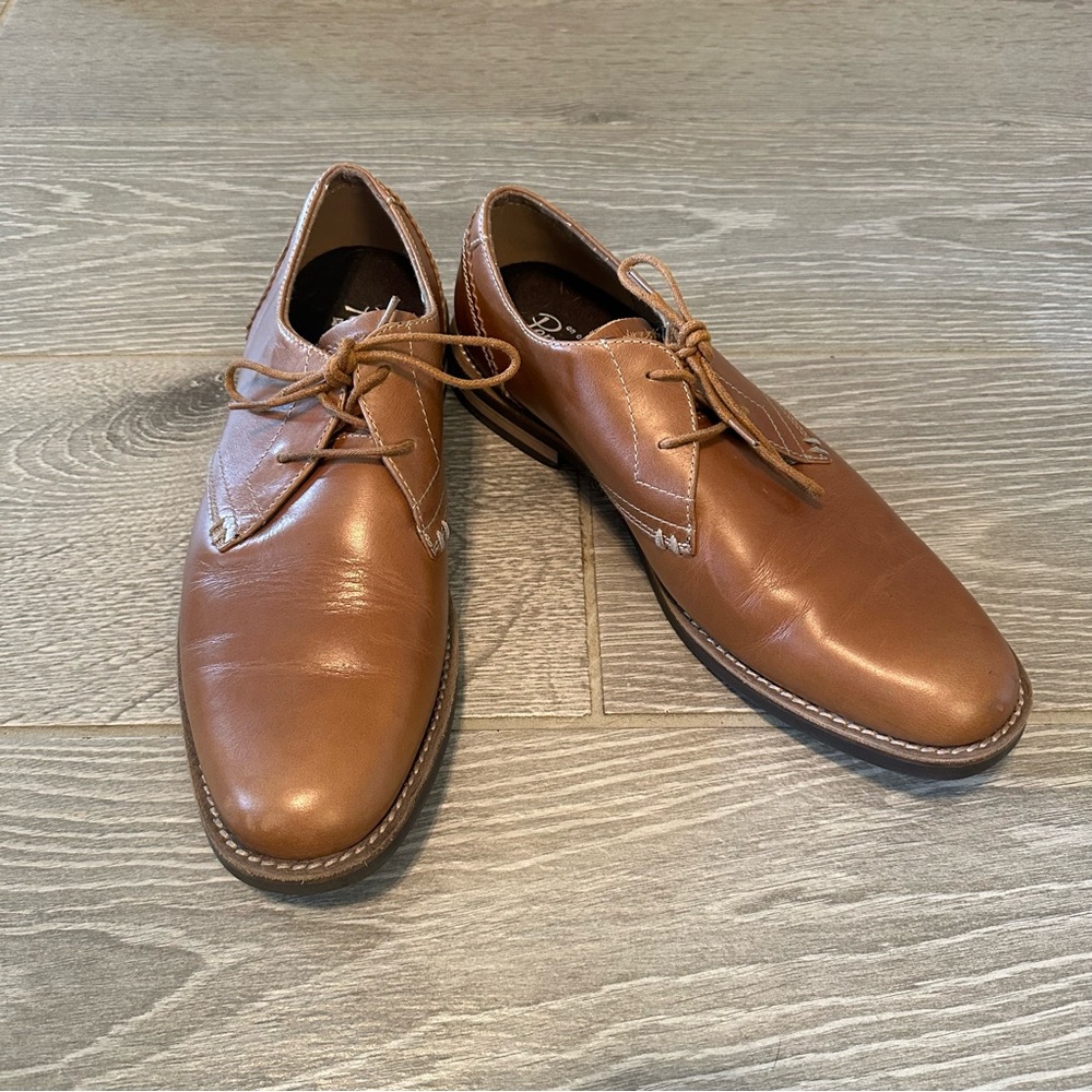 Original Penguin Brown Leather Waylon Oxford Shoes Quality Dress Men's Sz 9.5